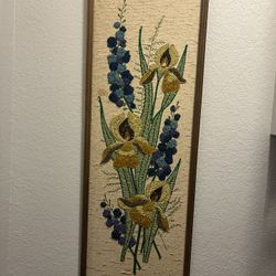 Vintage 60’S Frame Pebble Gravel Art 