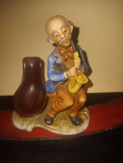 Vintage Ceramic Old Man Pipe Rest