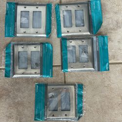 Outlet And Light Switch Plate Cover Nickel Brush $1 Each