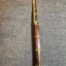 intage C.1980's Italian Macassar Ebony Wood & Brass Letter Opener