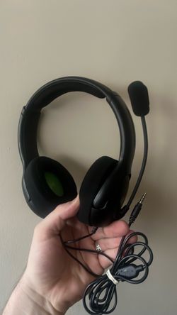 Black Headset adjustable Mic 🎧 3.5mm audio jack Gaming headphone head phones xbox ps4 ps5 playstation