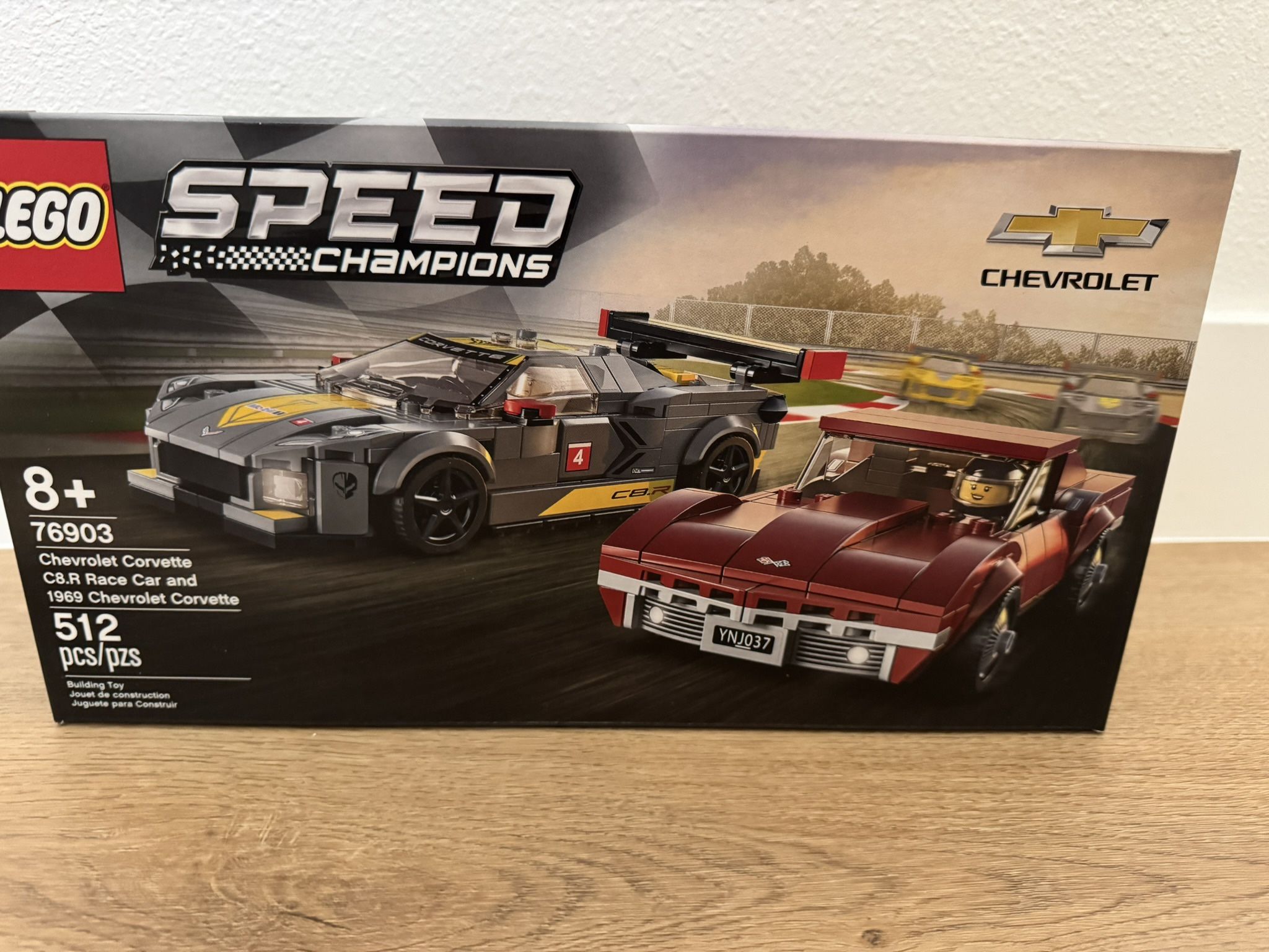 Lego Chevrolet Corvette C8.R Race Car and 1969 Chevrolet Corvette #76903 RETIRED
