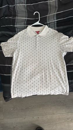 White dress up tee large guess