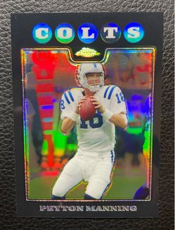 2008 Topps Chrome Peyton Manning Black Refractor #TC10 Colts HOF