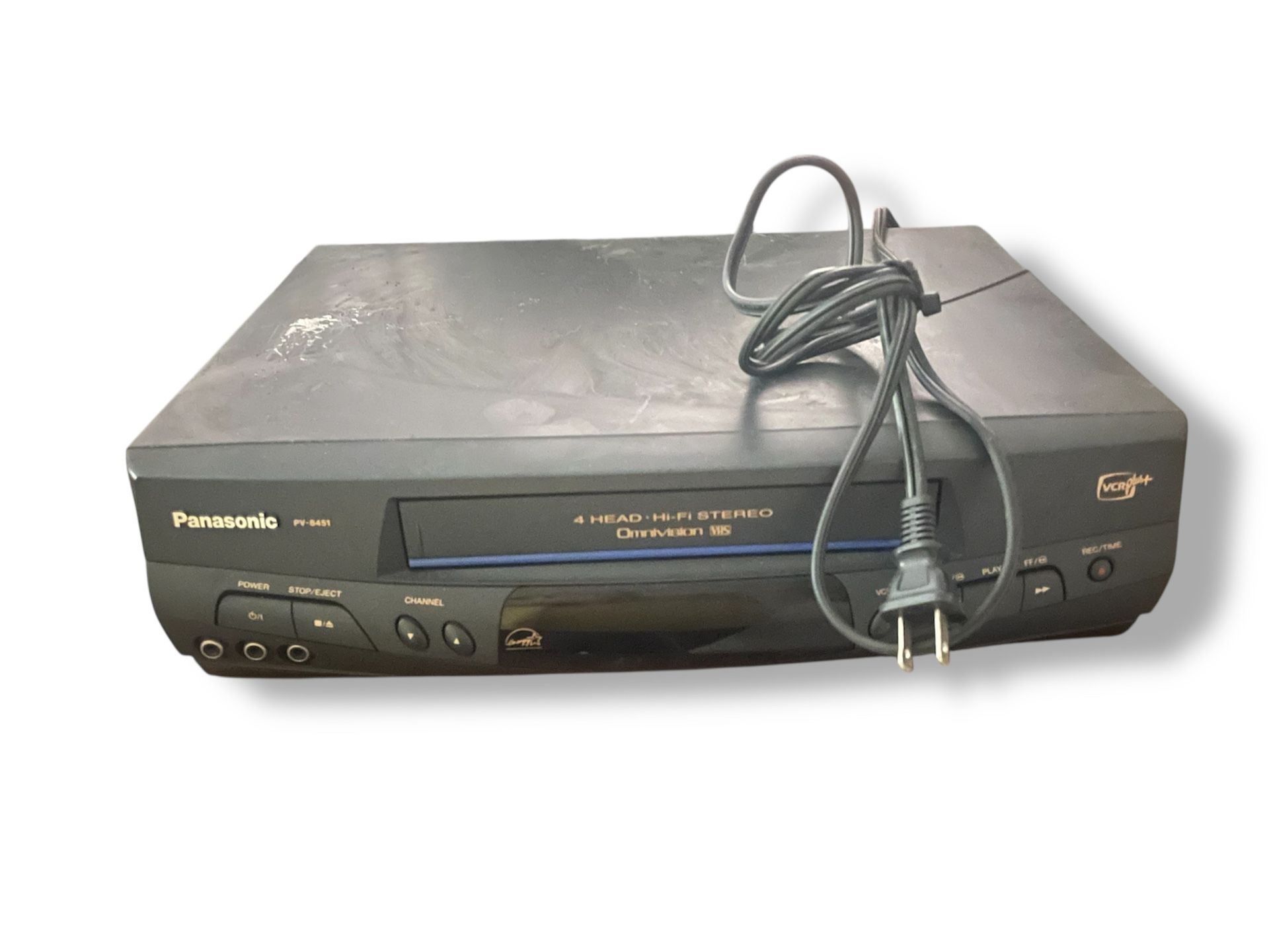 Panasonic PV-8451 VHS VCR 4-head Hi-Fi Stereo Omnivision Tested No Remote