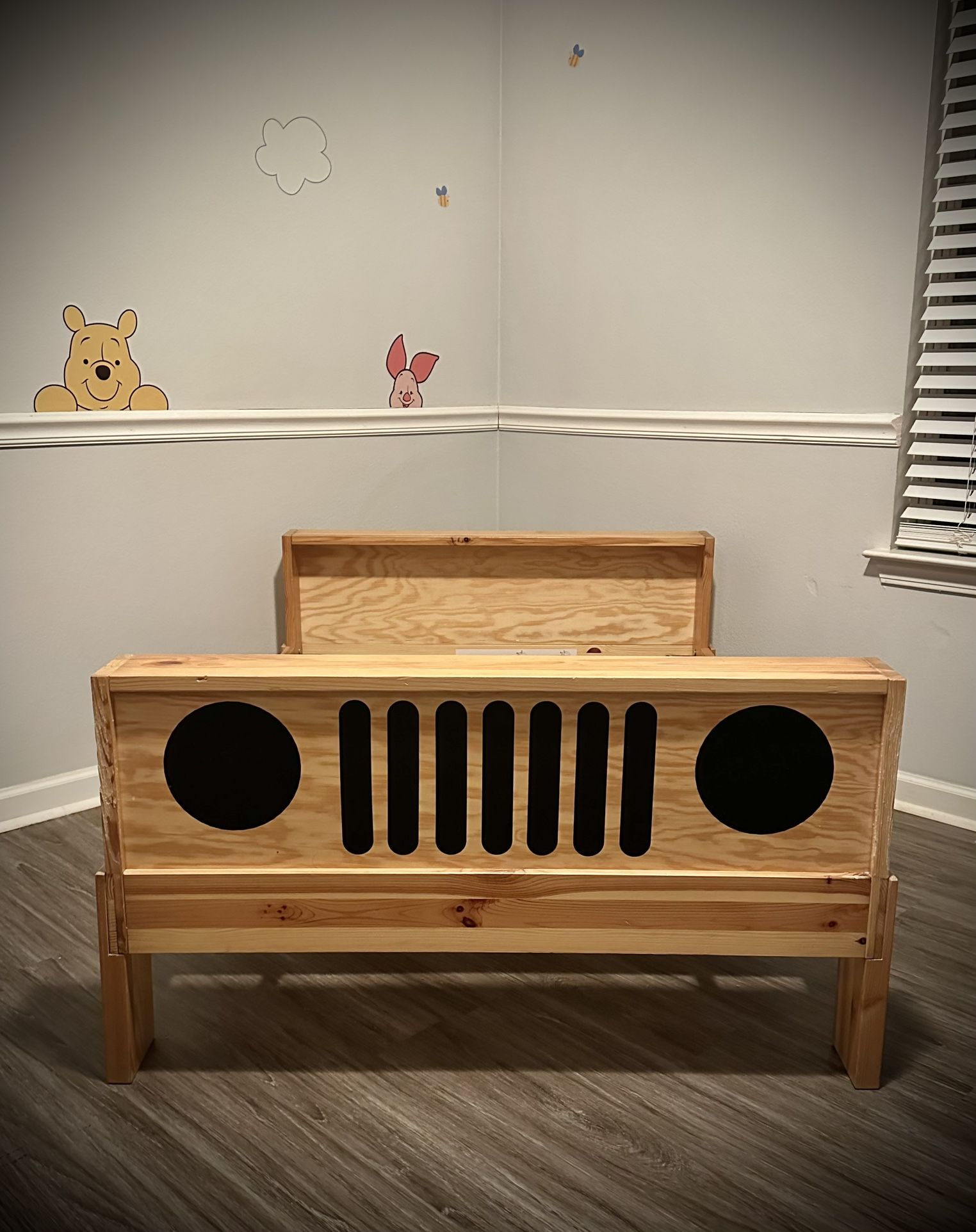Kids Wooden Jeep Bed