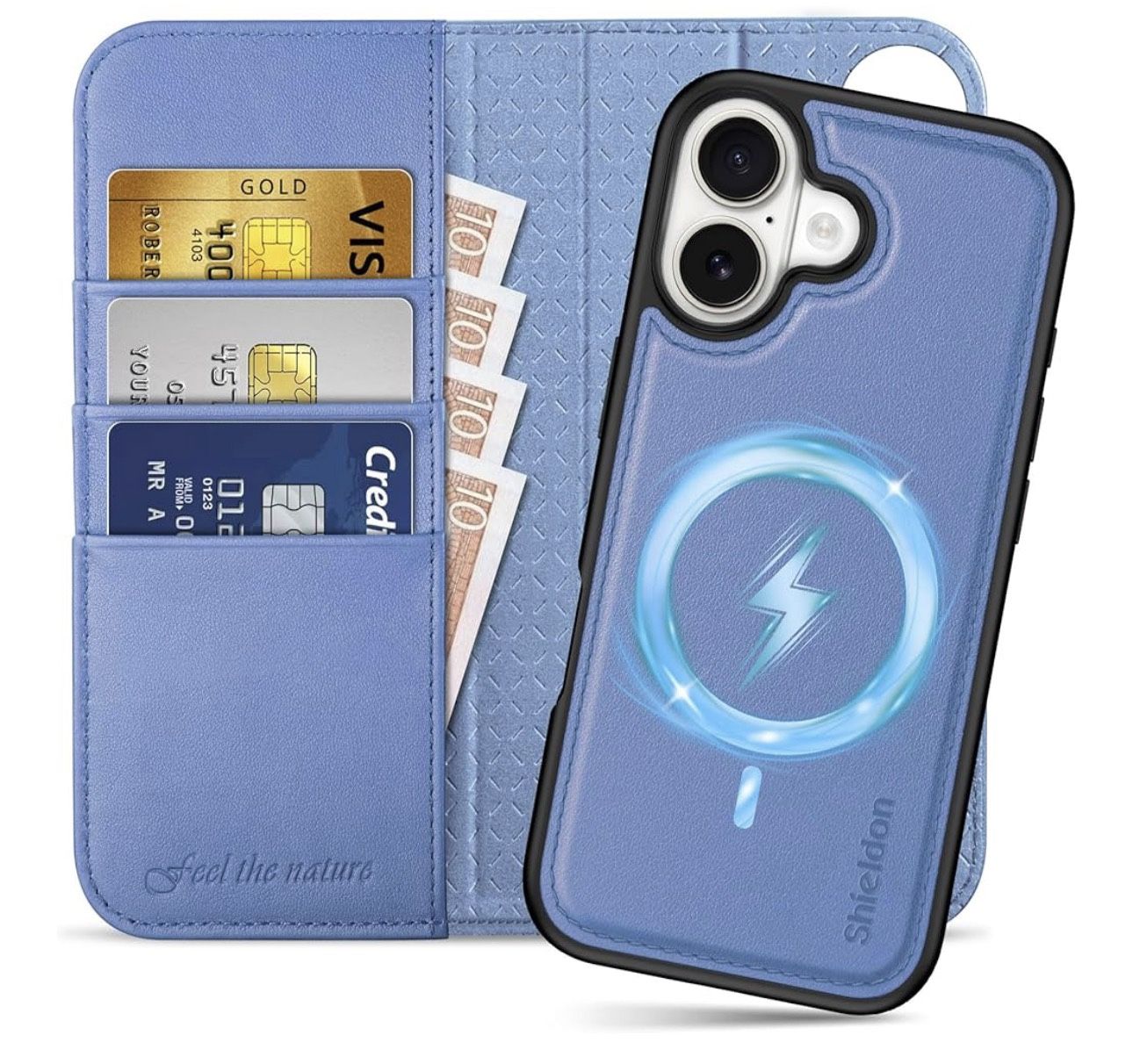 SHIELDON Case Wallet for iPhone 16 -Purple - LIKE NEW IN CASE