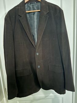 Men's Dark Brown Two-Button Blazer