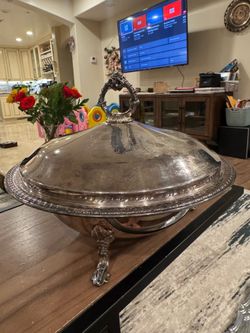 Antique Silver Plated F.B. Rogers Serving Dish with Lid