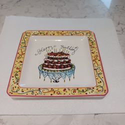 "Happy Birthday" Cake Plate 