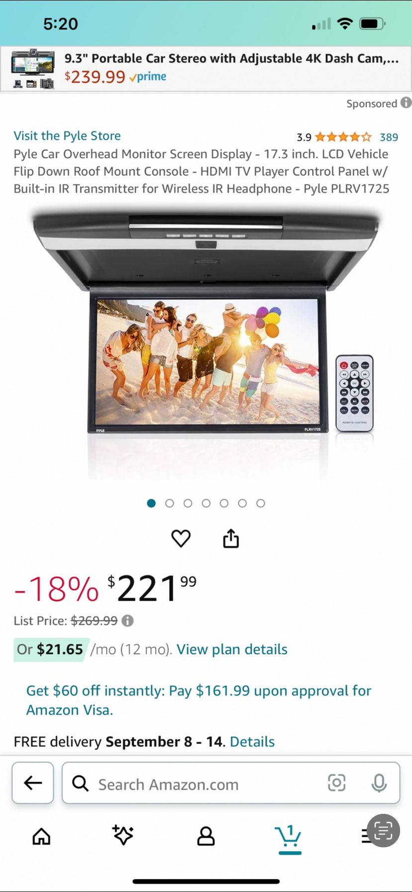 Car Tv Brand New In The Box