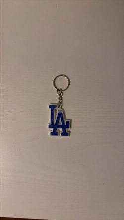 3-D printed Dodgers keychain