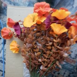 Fall Colored FAKE Flowers