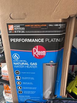 Rheem Performance Platinum 40 Gal. Tall 38,000 BTU Ultra Low NOx (ULN) Natural Gas Water Heater with 12-Year Warranty
