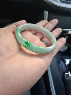 Certifies Size 57_58mm Green Emerald Jade Jadeist Burma Bangle 