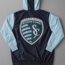 Sporting Kansas City Windbreaker Pullover Jacket Men’s Size XL New With Tags MLS Soccer 