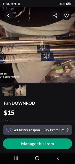 Fan Down Rods