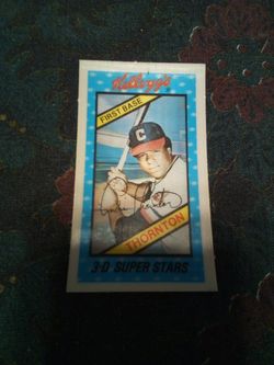 Vintage 1980 Kellogg's baseball Andre Thornton /3-d super stars card #28