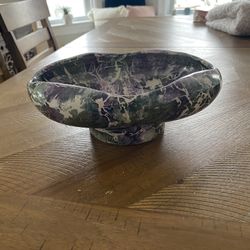 Vintage McCoy Cascade Line Purple Luster Dish