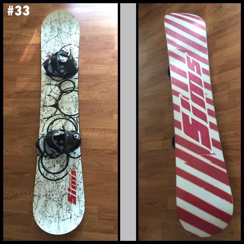 SIMS protocol 159cm snowboard with Morrow slider Bindings
