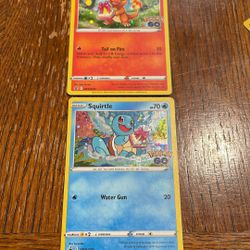 Pokémon TCG Pokémon Go Cards Charmander Promo SWSH232 Gift Box Set & Squirtle Gift Box 2022 SWSH233 