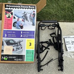 Downunder Black Trunk Padded Rack for 3 Bikes-Used once w/instruction (see Descrip for details)