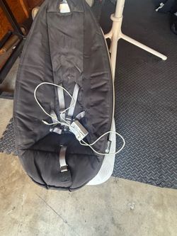 HALO bedside bassinet and 4Moms multi-motion baby swing