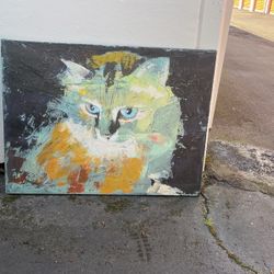 Large Artistic Cat Picture 