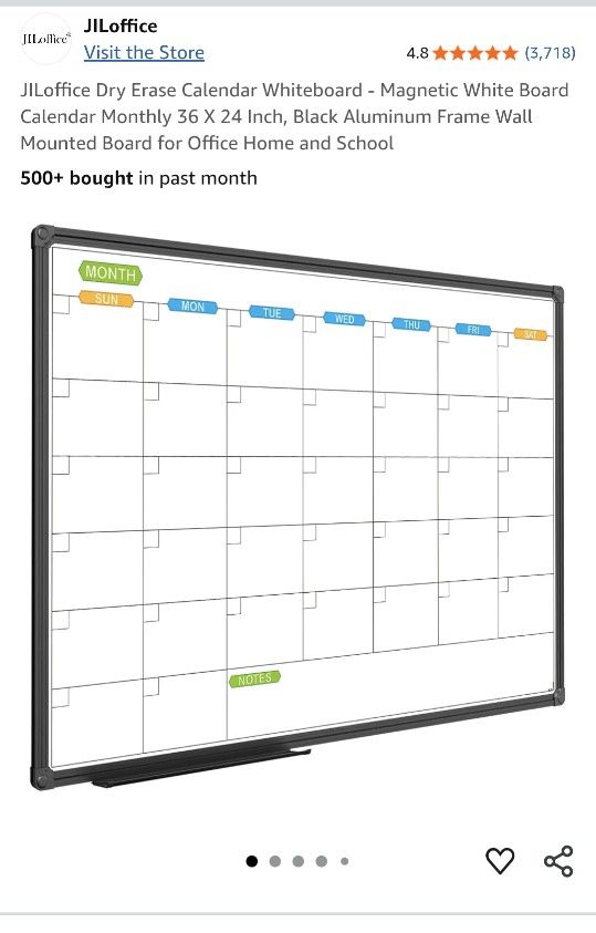 Erasable/Dry Erase Wall Calendar