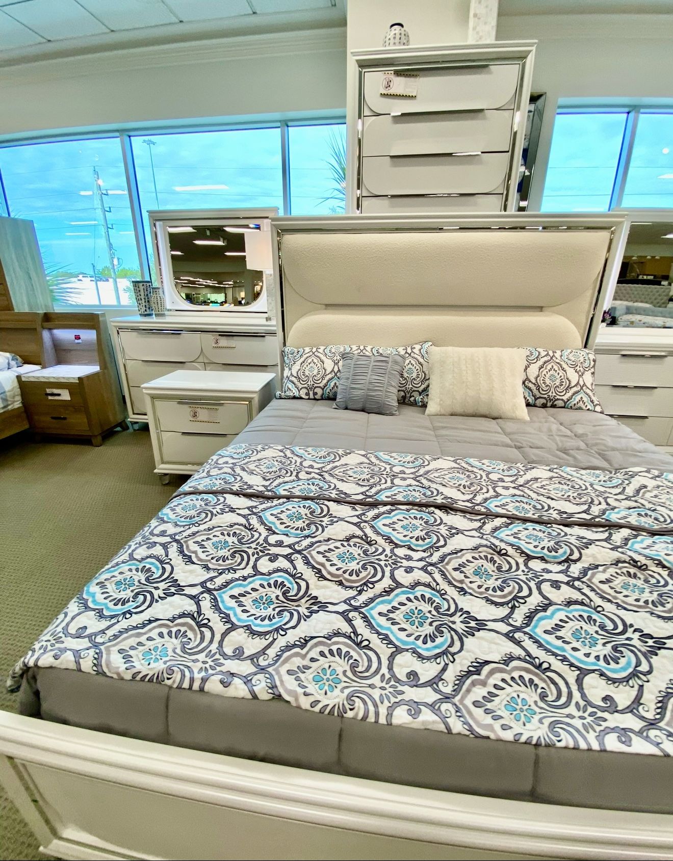 New Showroom Model Bedroom Set- Mattress Not Included