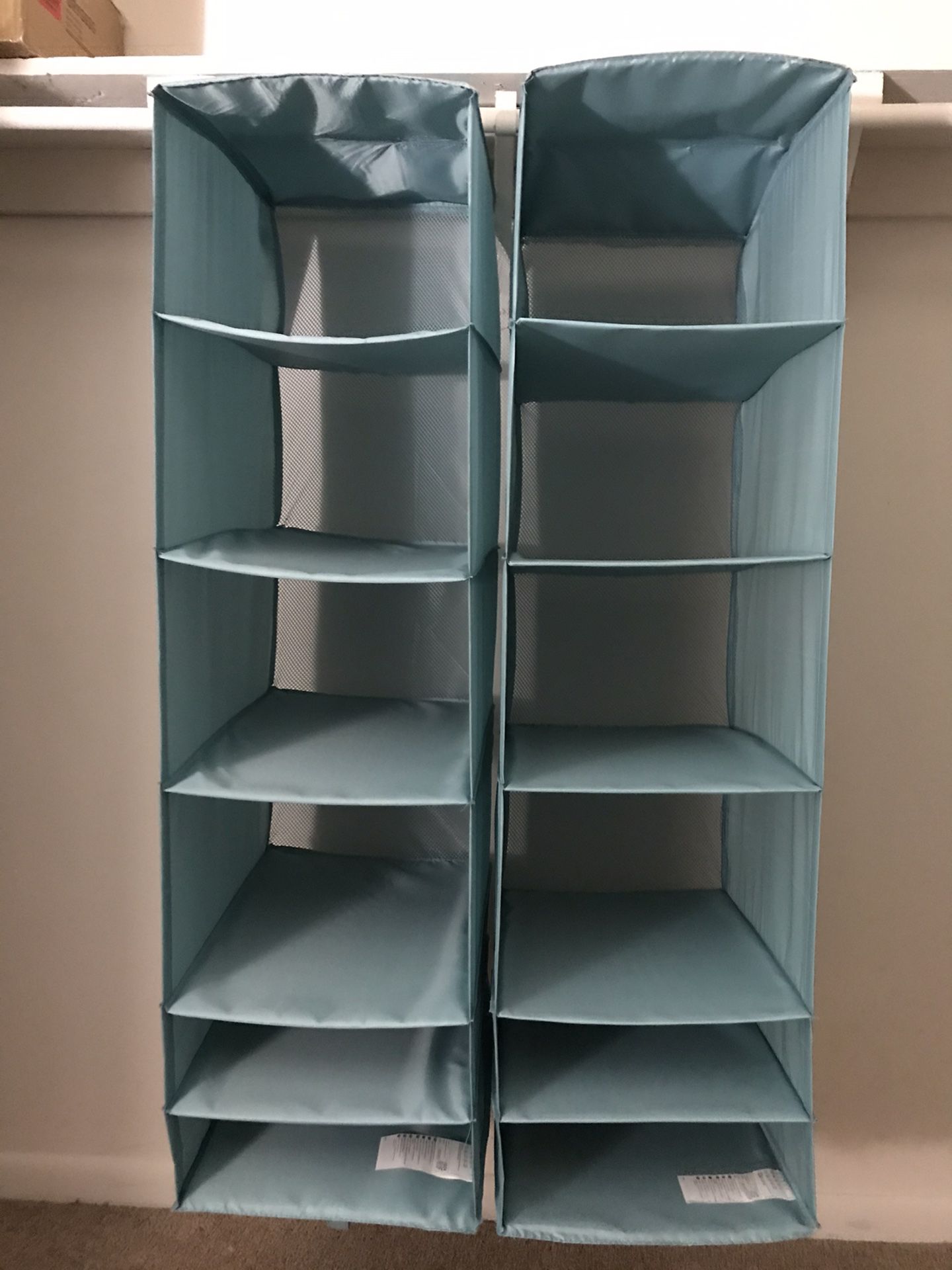 Soft Fabric Over Closet Rod Hanging Storage Organizer with 6 Shelves for Child/Kids Room