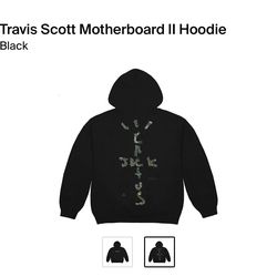 Travis Scott Mother Board Hoodie Black Size Small