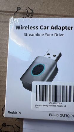 New in box 2026 One-Click Disconnect Bluetooth Carplay Adapter, A9 Chip, 3s Auto Connect, WiFi5.8 BT5.8, Wired to Wireless, Dual Phone Switching, iOS1
