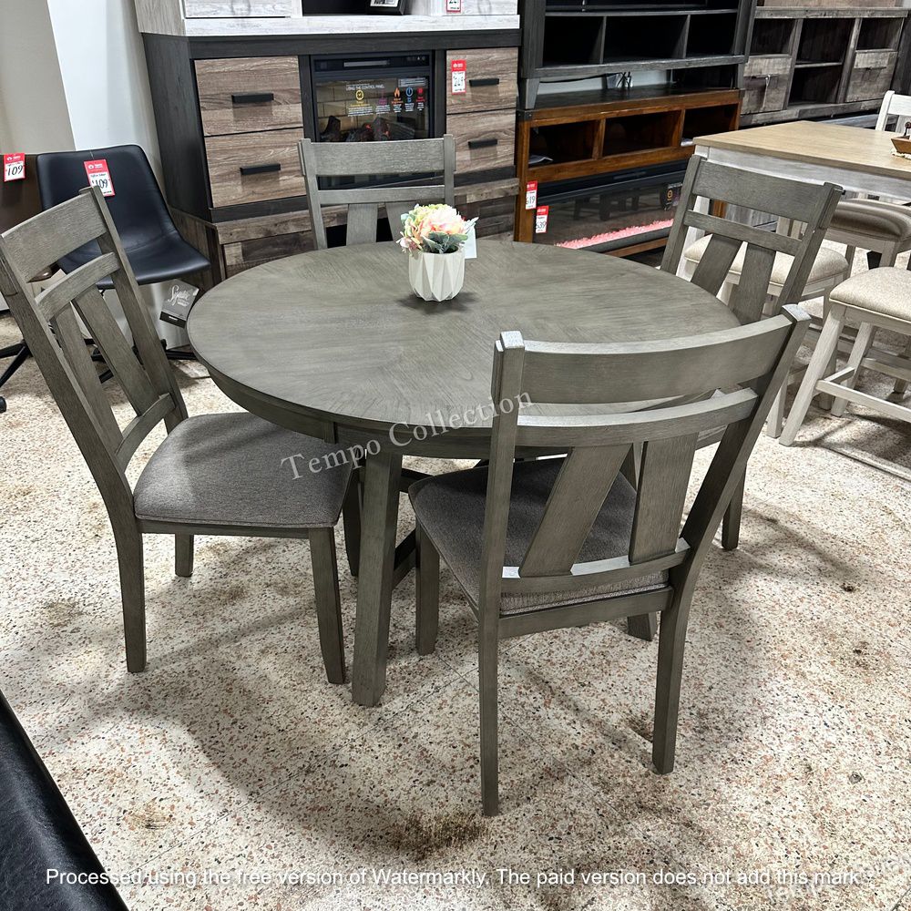 NEW 5 PC DINING SET GREY AND WHITEwash color options || SKU#PDXF2514