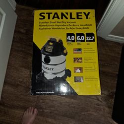 New Stanley Stainless Steal Wet And Dry 4.0hp 6.0 Gallon .22.7 Liters.