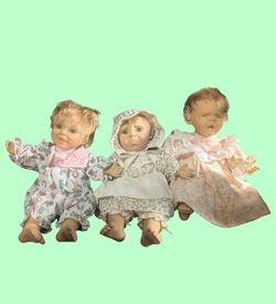 Set Of  3 Berenguer Expressions Dolls
