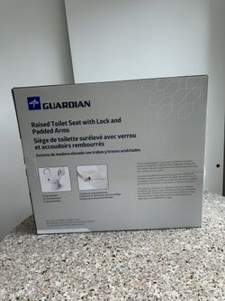 Guardian Raised toilet seat with lock and padded arms