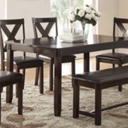Beautiful Four chair and bench Dining Set