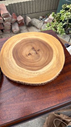 Natural Wood Slice with Live Edge