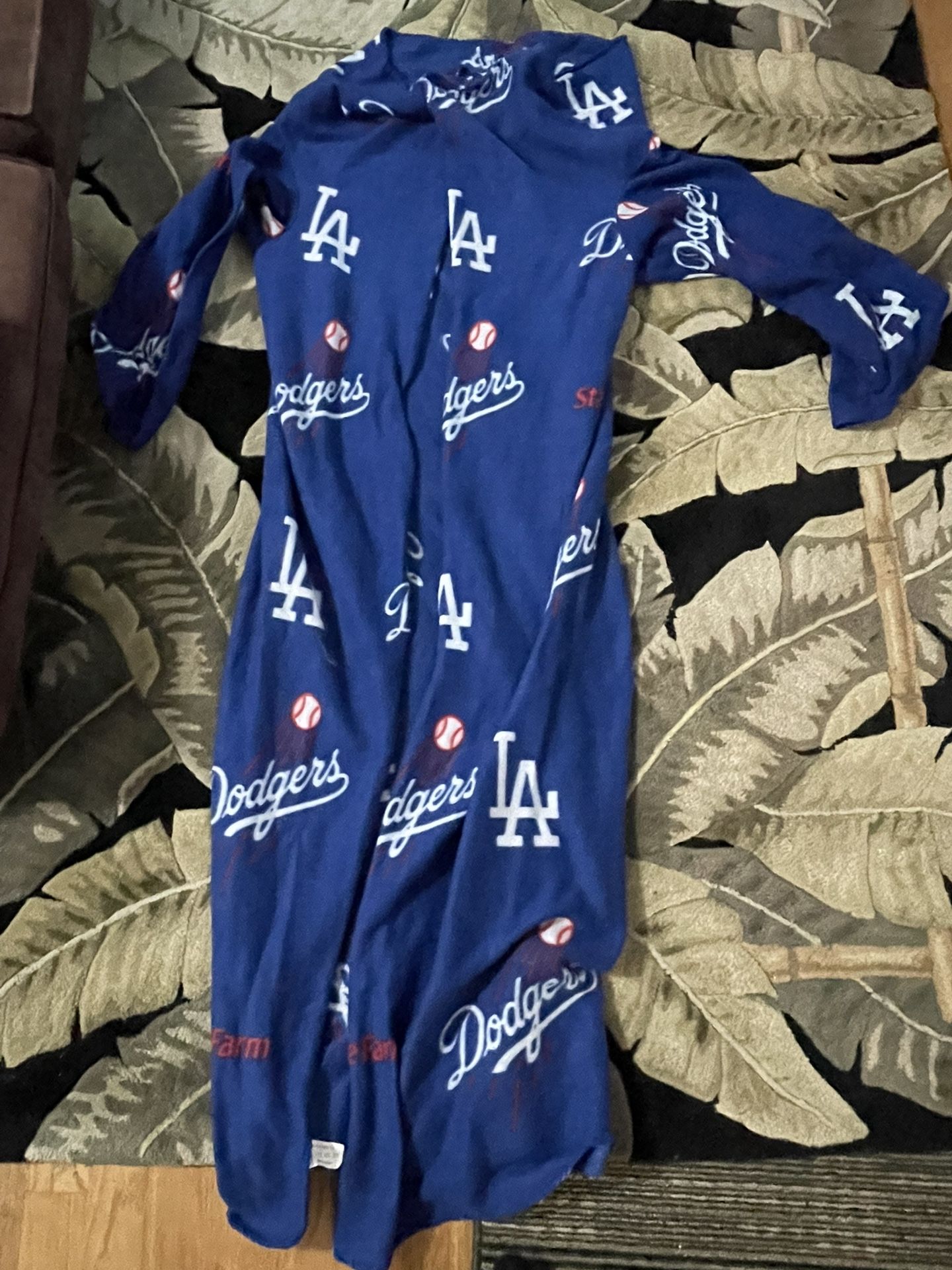 Dodgers Full Pajama Fleece Coat- L/XL