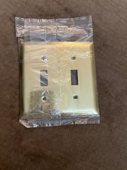 Legrand Polished Brass 2-Gang Toggle Switch Cover Wall Plate Switchplate  1 Pack