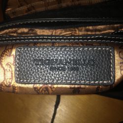 Tignanello Black Leather Purse 11”x8” STRAP: 25”
