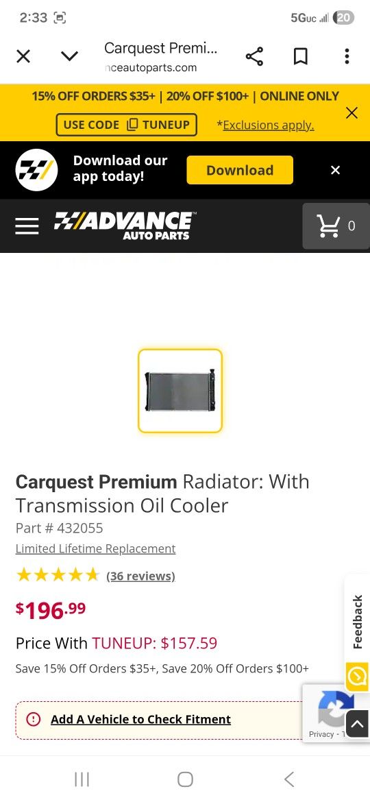 Chevy Radiator With Transmission Oil Cooler