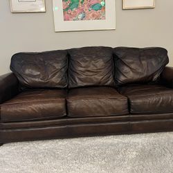 Barnhardt Leather Couch And Loveseat. 