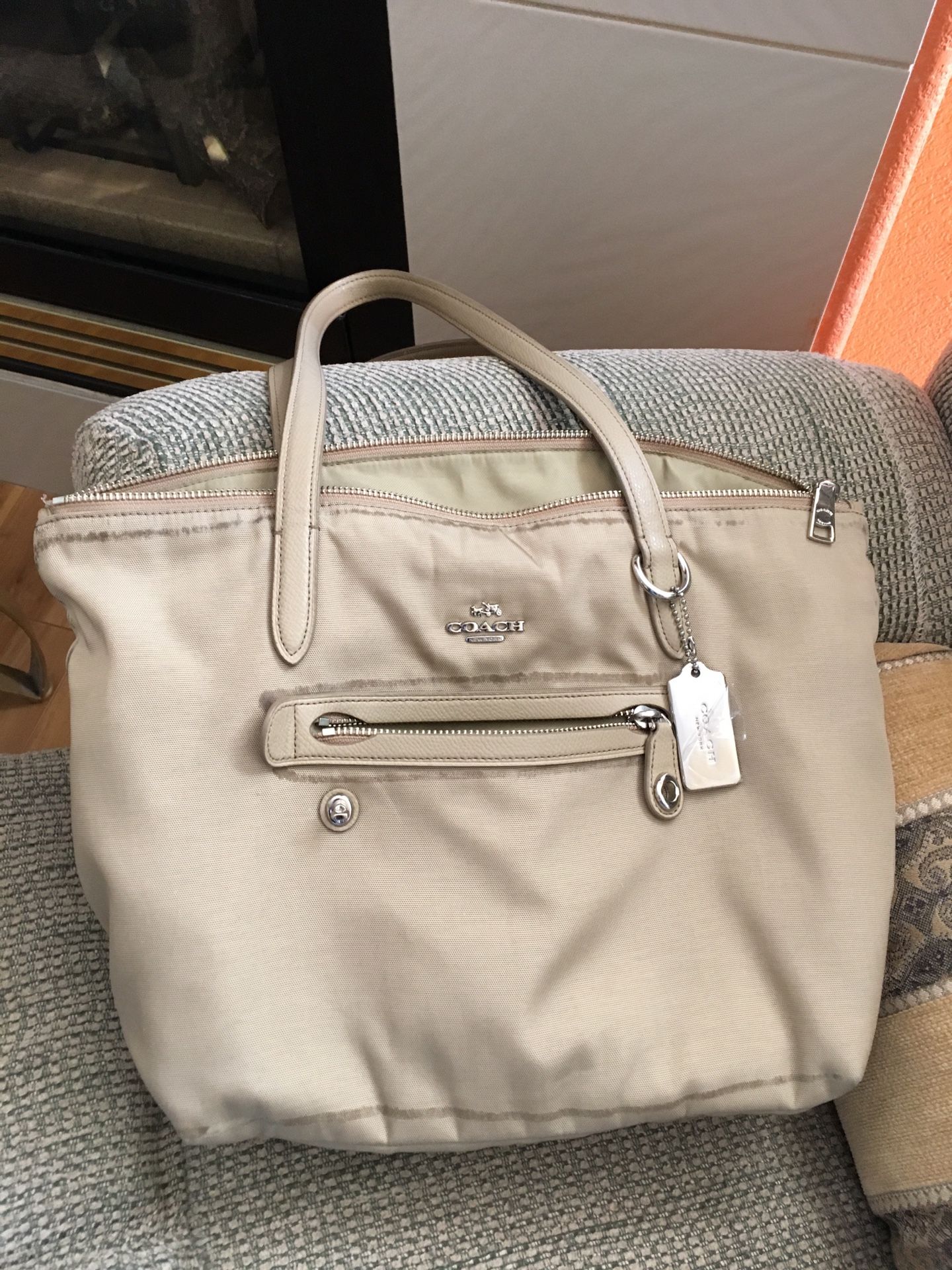 Coach Nylon Zip Tote