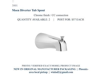 Moen Diverter Tub Spout Chrome Finish