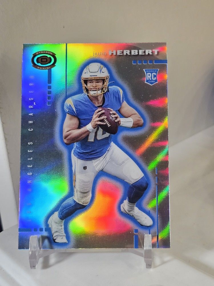 Justin herbert rookie card dynagon silver prizm