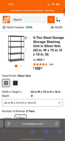 HDX 5-Tier Steel Garage