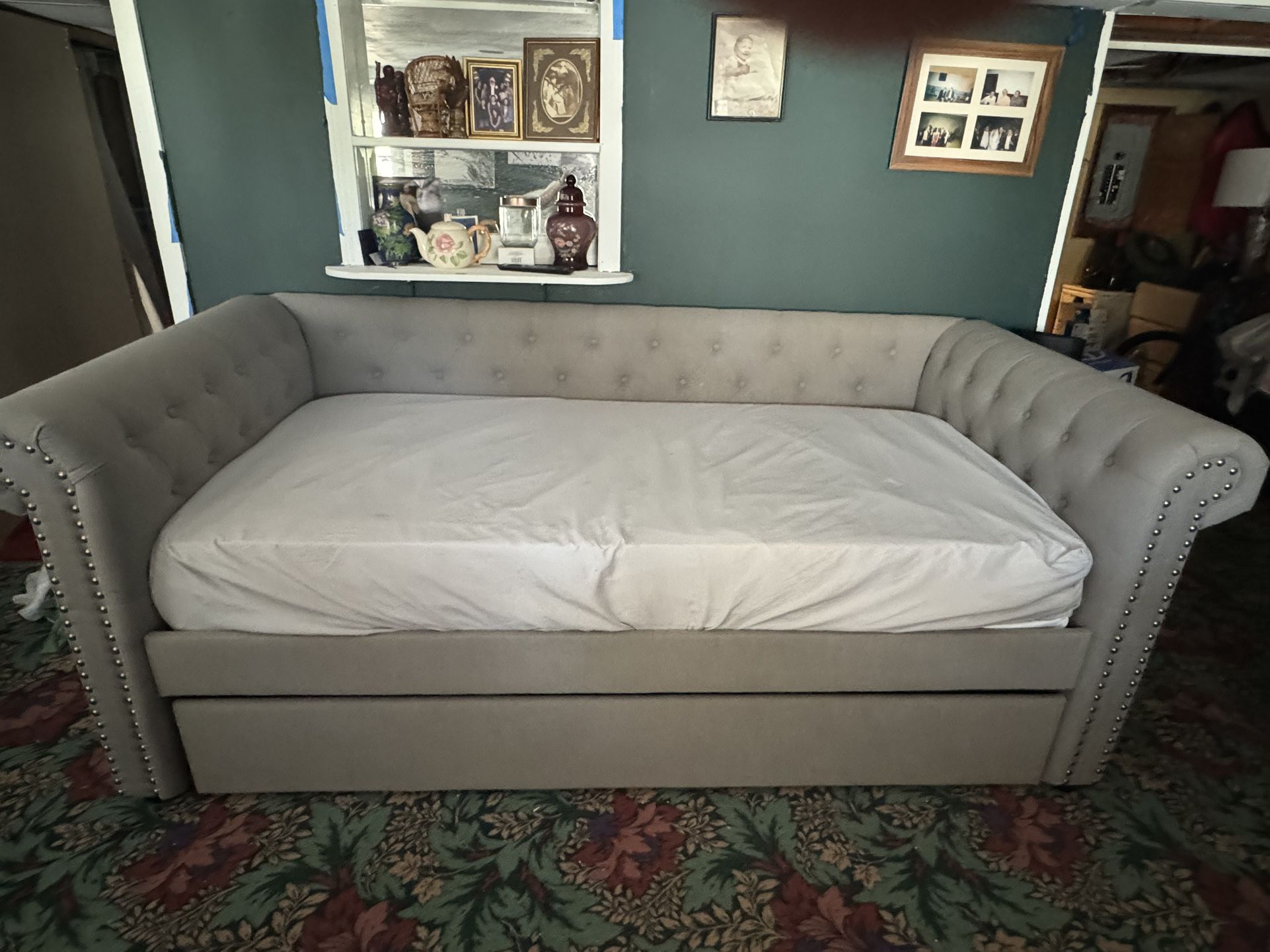 Grey Trundle Bed