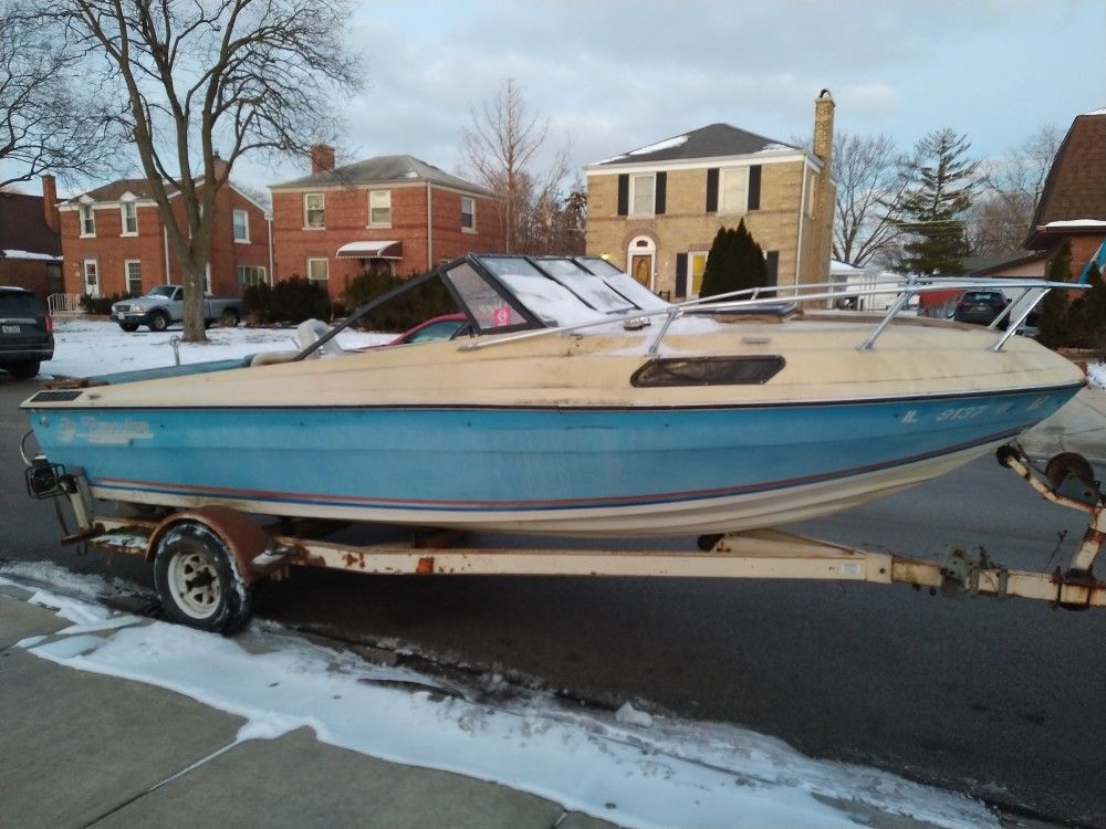  1975 caravelle Boat Inboard SBC Trailer Project 